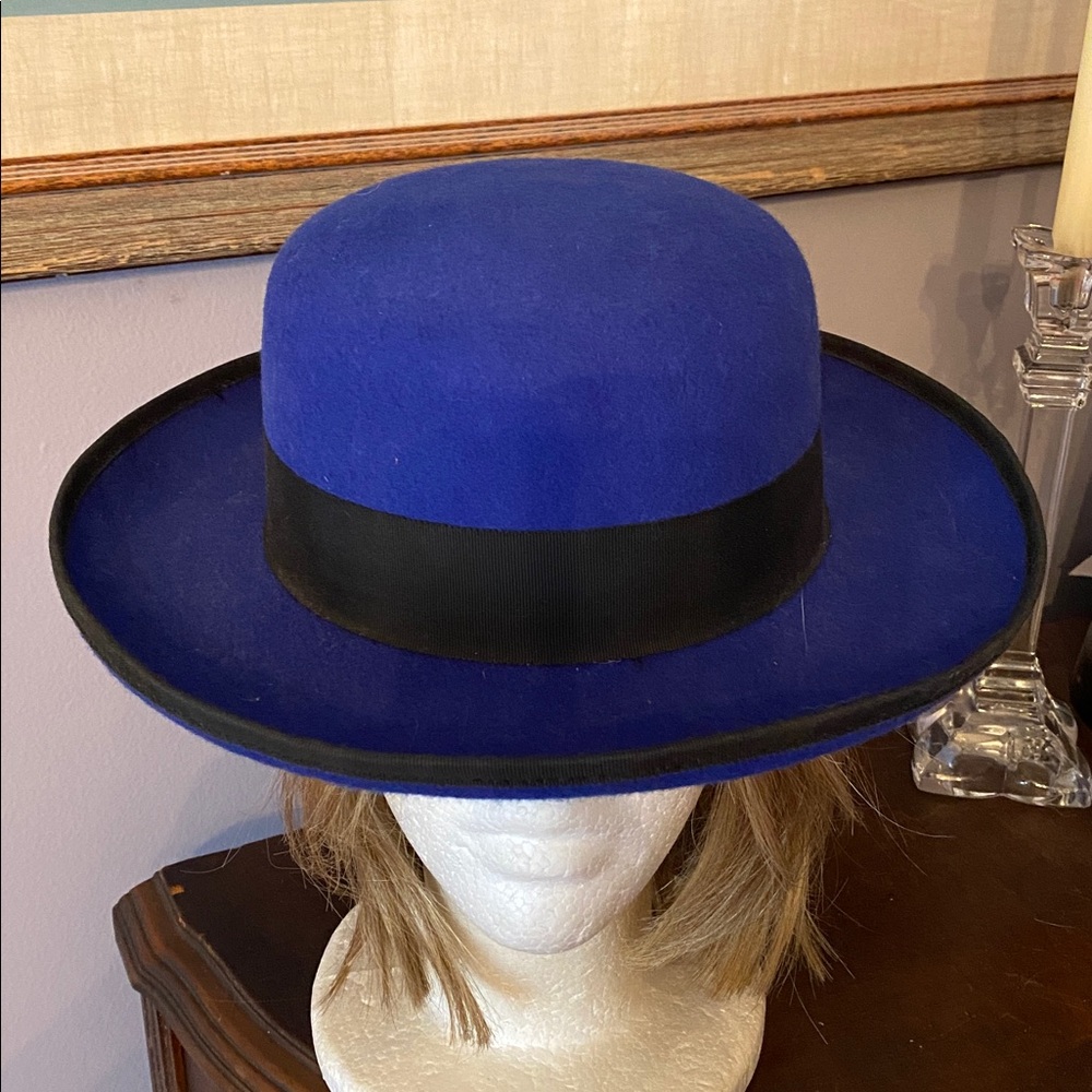 Blue color Madcaps brand New-York USA wool Derby style hat